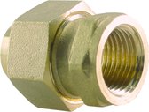 Sub messing 3-delige rechte soldeer koppeling 3/4binnen x 22