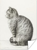 Affiche Chat assis - peinture de Jean Bernard - 60x80 cm