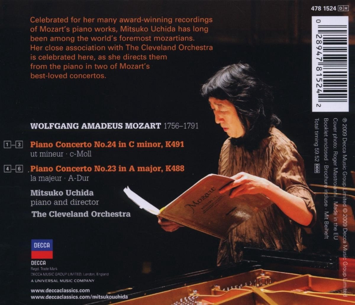 The Cleveland Orchestra, Mitsuko Uchida Mozart Piano Concertos Nos.24 & 23 (CD),...
