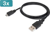 Digitus AK-870900-010-S USB-kabel 1 m USB 2.0 USB A Micro-USB B Zwart