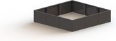 MySteel Gepoedercoat staal plantenbak Miami xxl 1800x1800  - Kleur: RAL9005 (zwart) - Hoogte: 600mm