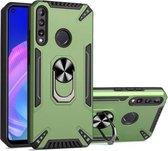 Voor Huawei Y7p PC + TPU-beschermhoes met 360 graden draaibare ringhouder (donkergroen)