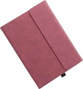Clamshell tablet beschermhoes met houder voor MicroSoft Surface GO 2 (schapenleer / rood)
