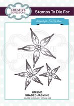 Creative Expressions Cling stamp - Bloemen jasmijn - Set van 3 - Rubber