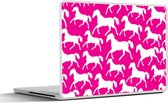Sticker ordinateur portable - 15,6 pouces - Paarden - Wit - Animaux - Filles - Enfants - Meiden