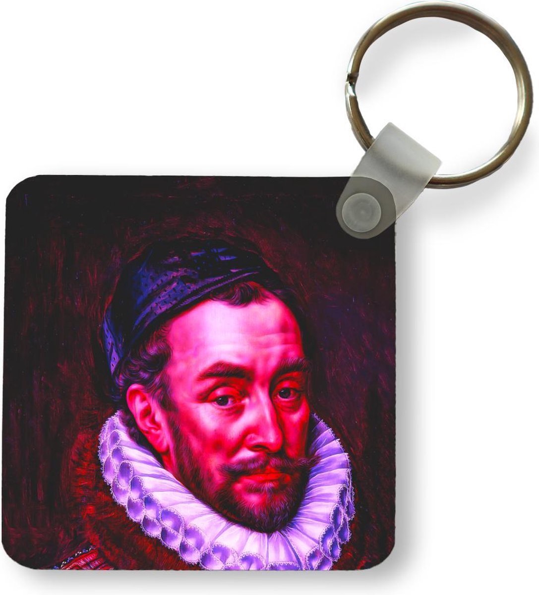 Sleutelhanger - Uitdeelcadeautjes - Willem van Oranje - Kunst - Verf - Plastic