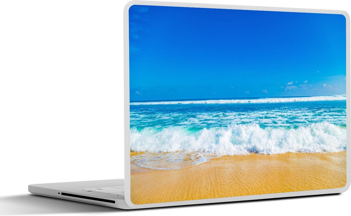 Afbeelding van product SleevesAndCases  Laptop sticker - 17.3 inch - Strand - Zee - Blauw