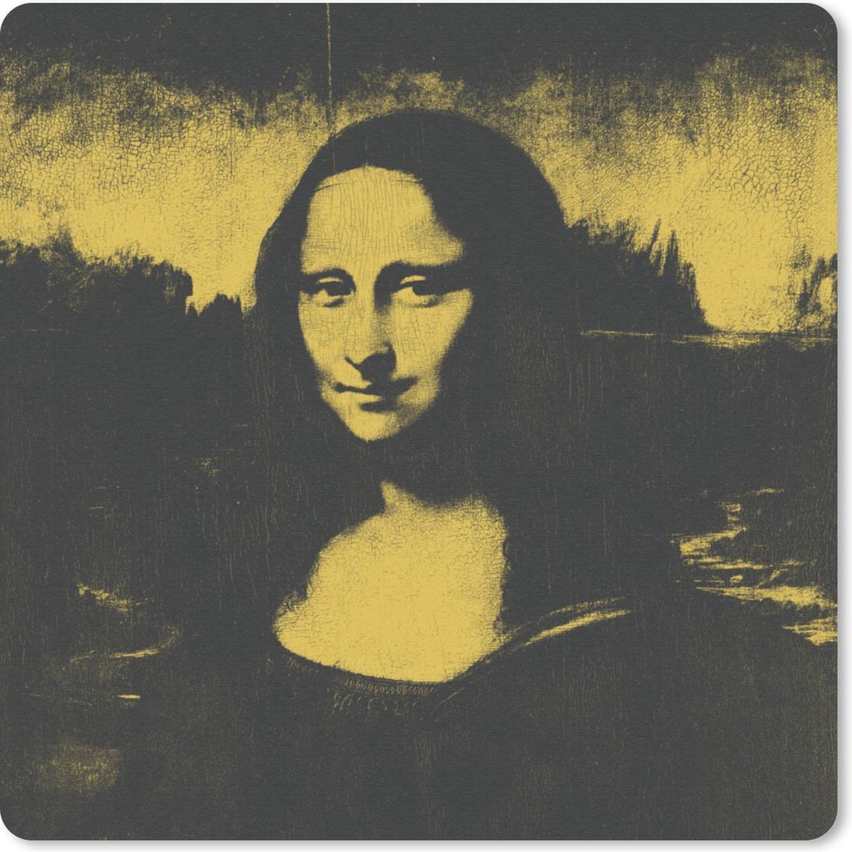 Muismat 30x30 cm - Mousepad Mona Lisa - Leonardo da Vinci - Kunst - Muismatten
