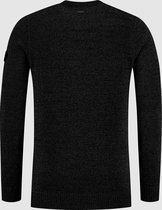 Purewhite -  Heren Regular Fit   Trui  - Zwart - Maat L