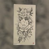 Half Tattoo Sleeve Always On Time - Plaktattoo - Tijdelijke Tattoo - 18 X 15 cm (L x B)