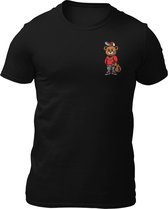 MOB - Teddy The Gangster - Mafia - Heren T-Shirt - Getailleerd - Katoen - Ronde Hals