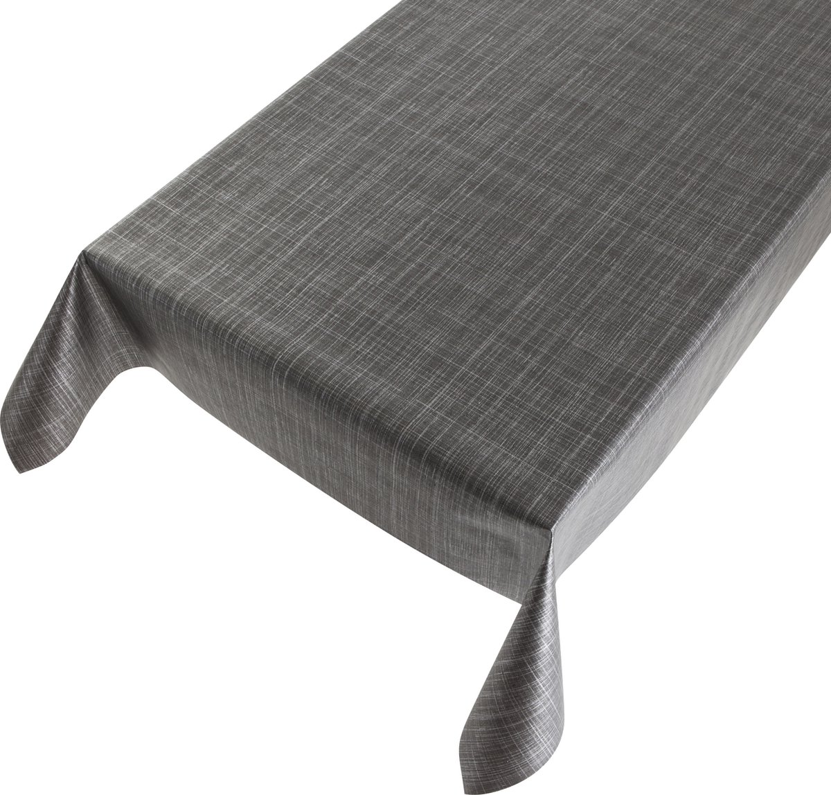 Tafelzeil Tweed antraciet 200 x 140 cm - Geleverd in een koker