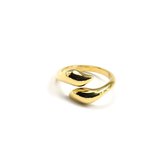 Ketting Snake Chain Baroque Pearl Goud | 18 karaat gouden plating | Messing - 36,5 cm extra + 5 cm extra | Buddha Ibiza