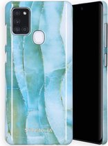 Selencia Maya Fashion Backcover Samsung Galaxy A21s hoesje - Agate Blue