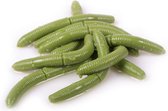 Libra Lures Fatty D'Worm - Olive - 6.5cm - 10 Stuks - Olijfgroen