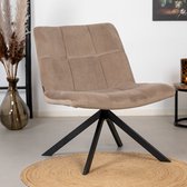 Fauteuil velours Eevi taupe