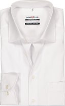MARVELIS comfort fit overhemd - mouwlengte 7 - wit - Strijkvrij - Boordmaat: 41
