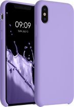kwmobile telefoonhoesje geschikt voor Apple iPhone X - Hoesje met siliconen coating - Smartphone case in violet lila