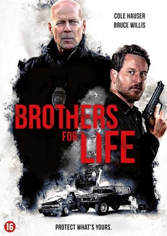 DVD-cover met Cole Hauser en Bruce Willis. "BROTHERS FOR LIFE" staat in rode letters.