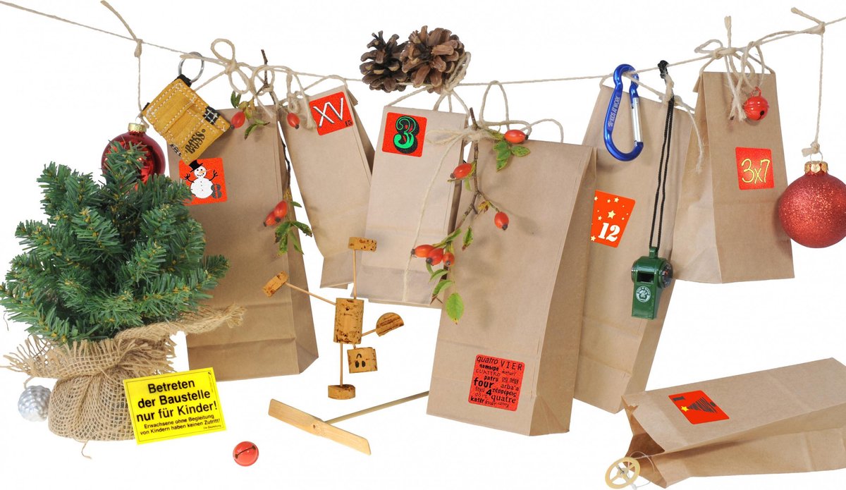 Kids At Work Adventskalender Papier Bruin 50-delig