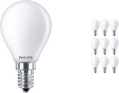 Voordeelpak 10x Philips Klassiek LEDlustre E14 P45 4.3W 827 Mat | Vervangt 40W.