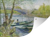 Tuinschilderij Vissen in het voorjaar - Vincent van Gogh - 80x60 cm - Tuinposter - Tuindoek - Buitenposter