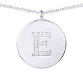 Tracelet - Zilveren Kettingen | Letter Ketting E | Zilveren ketting initialen E | Met zirkonia | 925 Sterling Zilver - 925 Keurmerk stempel - 925 Zilver Certificaat | Valentijn tip