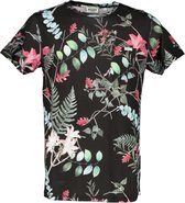 DEELUXE T-shirt met tropische print CAITITIU Black