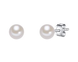 Valero Pearls Parel oorstekers Sterling zilver Gekweekte zoetwaterparels wit