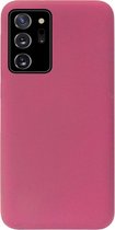 ADEL Premium Siliconen Back Cover Softcase Hoesje Geschikt voor Samsung Galaxy Note 20 - Bordeaux Rood