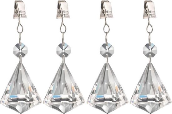 8x pcs poids nappe cristal diamant verre - Cintres nappe - Poids