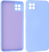 Hoesje Geschikt voor de Samsung Galaxy A22 5G - Fashion Color Backcover Telefoonhoesje - Paars