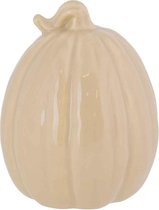 Pompoen Decoratie - Beeld - Herfstdecoratie - Beige - 13cm - Keramiek