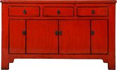 Fine Asianliving Antieke Chinese Dressoir Rood Glossy B137xD36xH84cm Chinese Meubels Oosterse Kast