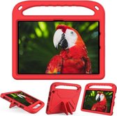 Voor Amazon Fire HD 10 2021 Handvat Draagbare EVA Schokbestendige Anti Vallende Beschermhoes met Driehoek Houder (Rood)