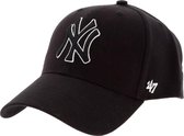 47 Brand New York Yankees MVP Cap B-MVPSP17WBP-BKC, Unisex, Zwart, Pet, maat: One size