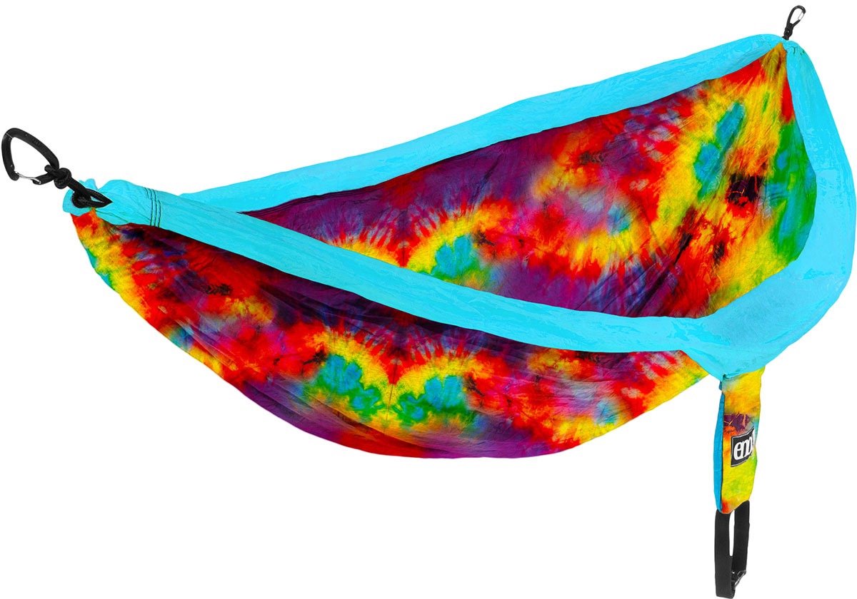 Eno Hangmat Doublenest Print 2,8 X 1,9 M Nylon Tie-dye Rood 4-delig