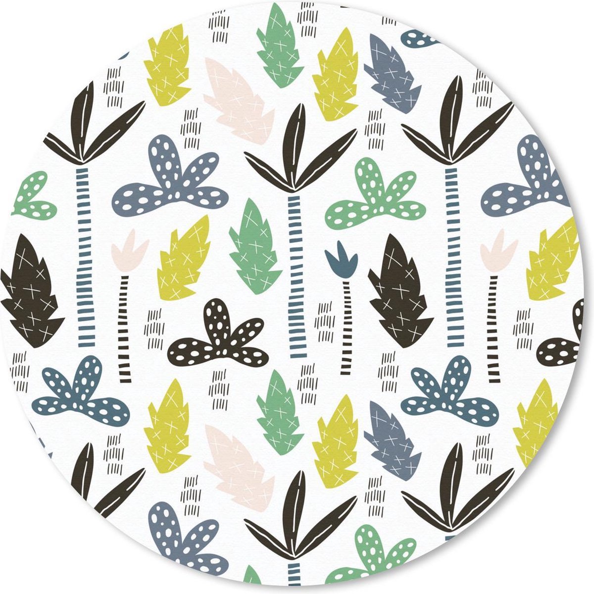 Muismat rond 30x30 cm - Mousepad Jungle - Patronen - Abstract - Ronde muismatten