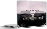 Laptop sticker - 11.6 inch - Typemachine - Papier - Vintage - Quote - 30x21cm - Laptopstickers - Laptop skin - Cover