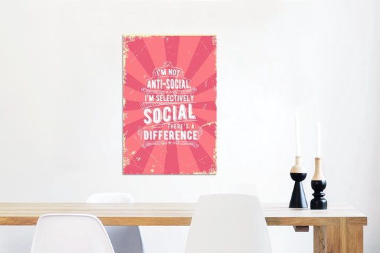 Décoration murale Métal - Aluminium Peinture Industrielle - Vintage - Motifs - Texte - 40x60 cm - Dibond - Photo sur aluminium - Décoration murale industrielle - Pour le salon / chambre