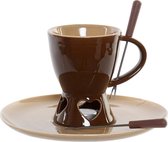 Chocolade Fondue DKD Home Decor Roestvrij staal Porselein