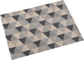 Placemat Driehoek Grijs Polyester (36 x 0,5 x 48 cm)