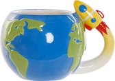 Mok DKD Home Decor Geel Blauw Groen Dolomite