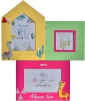 Fotolijsten DKD Home Decor Alpaca Love Lama (30 x 1 x 37 cm)