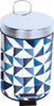 Prullenbak metalen 3L blauwe calula