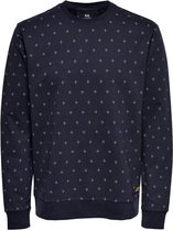 Only & Sons Trui Onskenneth Life Aop Sweat Nf 0355 22020355 Dark Navy Mannen Maat - XS