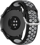 YONO Sport Air Smartwatch 20 mm - convient pour Samsung Galaxy Watch Active - 2 40 et 44 mm - Watch3 41 mm - Watch 4 - Polar Ignite - Unite - Garmin Forerunner 245 - Venu SQ - Zwart / Grijs