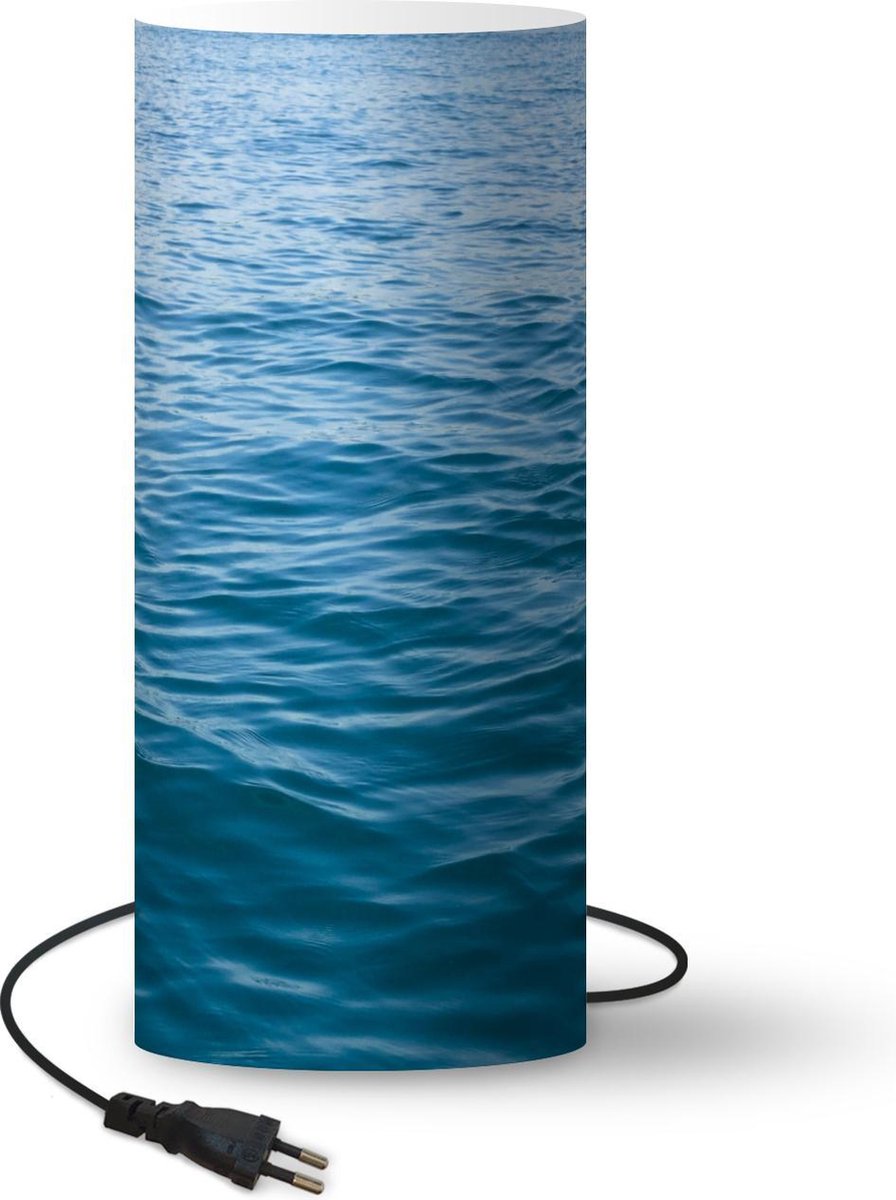 Lamp - Nachtlampje - Tafellamp slaapkamer - Zee - Blauw - Oceaan - 70 cm hoog - Ø29.6 cm - Inclusief LED lamp