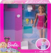 Barbie - Badkamerdoos met pop - barbie pop met douche - 3 jaar
