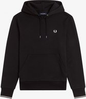 Fred Perry Tipped Hooded Sweatshirt Truien & Vesten Heren - Sweater - Hoodie - Vest- Zwart - Maat XS